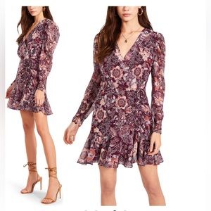 BB Dakota Dress Floral Long Sleeve Size Small